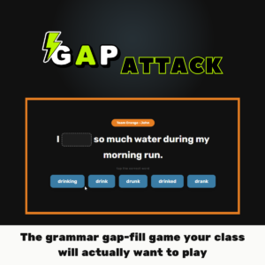 Gap Attack classroom game for IELTS grammar practice